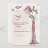 Carte Boho Blush Pink Purple Canopy Détails du Mar (Devant)