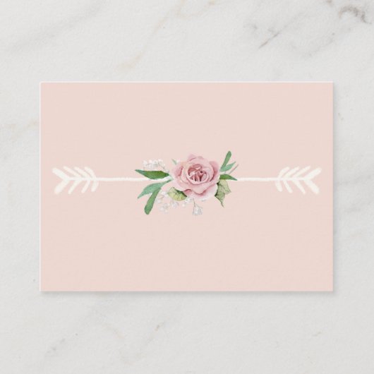Carte Boho Blush Rose (Dos)