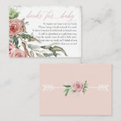 Carte Boho Blush Rose (Devant / Derrière)