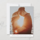 Carte Boho Blush rose moderne Script Photo Enregistrer l (Dos)