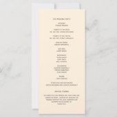 Carte Boho Bohemian Fleur sauvage Rustic Wedding Program (Dos)