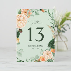 Carte Boho Botanique Sage Vert verdure Floral Personnali