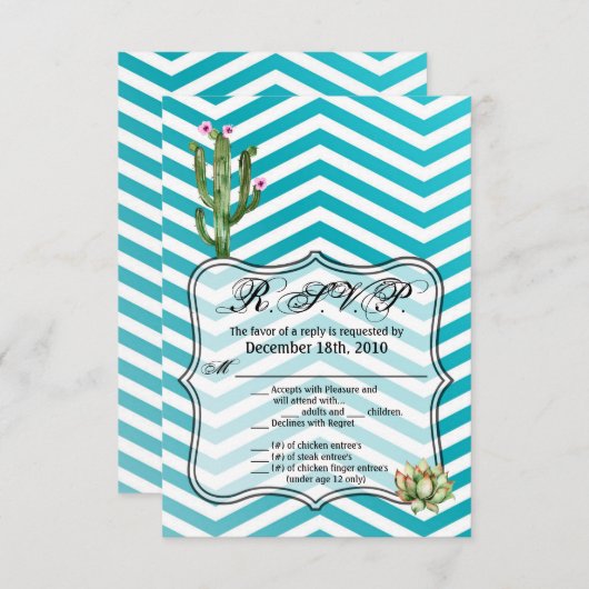 Carte Boho Cactus Cactus Cactus Succulent Bo (Devant / Derrière)