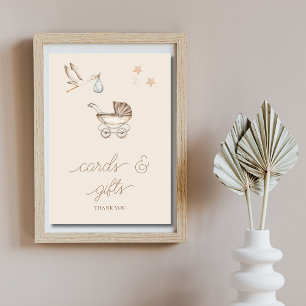 Carte Boho Cadeaux Sexe Neutre Baby shower Signal