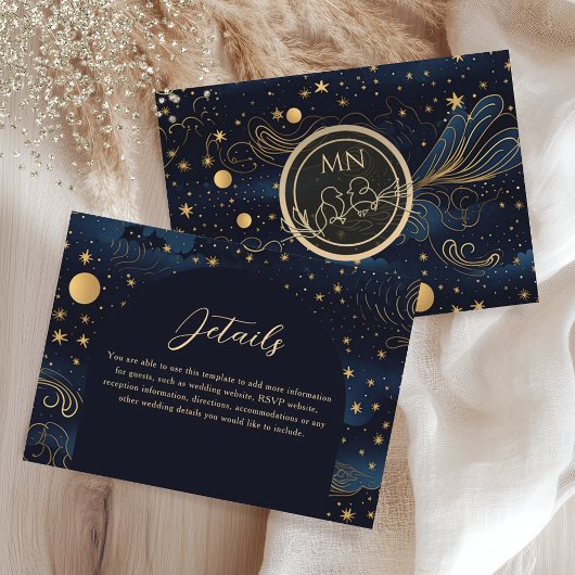 Carte Boho Celestial Mariage Détails