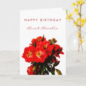 Carte Boho Chic Joyeux anniversaire Red Roses Bouquet Ta (Fleur jaune)