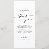 Carte Boho Chic Merci noir et blanc (Devant)