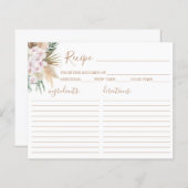 Carte Boho Chic Recette (Devant / Derrière)