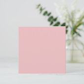 Carte Boho Chic Rose Couleur Uni (Debout devant)