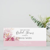 Carte Boho Chic Terracotta Blush Floral (Debout devant)