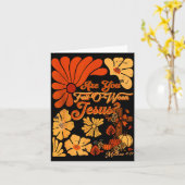 Carte Boho Christian Fall Thanksgiving Are You Fall-o-we (Fleur jaune)