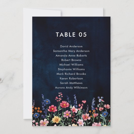 Carte Boho-Country Rustique fleur sauvage (Devant)