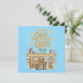 Carte Boho Cowboy Enregistrer la date (Debout devant)