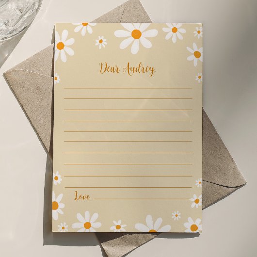 Carte Boho Daisy Bitrhday Note Heure Capsule