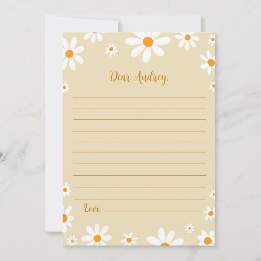 Carte Boho Daisy Bitrhday Note Heure Capsule (Devant)
