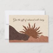 Carte Boho Desert Sun Wellness Business Cadeau Certifica (Devant)