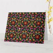 Carte Boho Design Bold Color Floral (Fleur jaune)