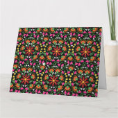 Carte Boho Design Bold Color Floral (Dos)