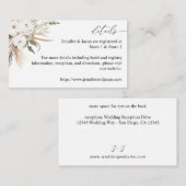 Carte Boho d'été Floral Blanc (Devant / Derrière)