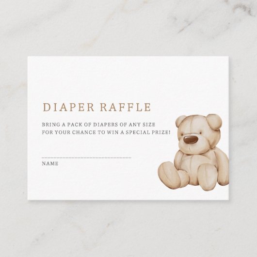 Carte Boho Diaper Raffle Encapage (Devant)