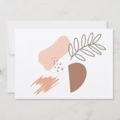 Carte Boho-Drawn Abstrait Enregistrer la photo Date (Dos)