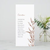 Carte Boho Earthy Botanical Elégant Plan de table d'ivoi (Debout devant)