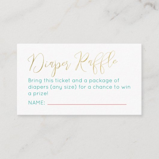 Carte Boho Fiesta Diaper Raffle Ticket Enclôture (Devant)