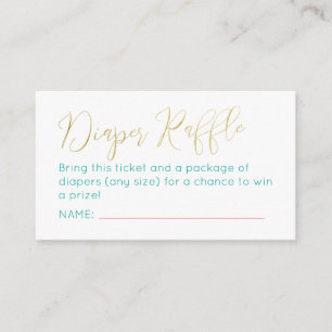 Carte Boho Fiesta Diaper Raffle Ticket Enclôture