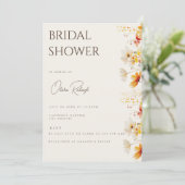 Carte Boho Fleur sauvage Fête des mariées beige si (Debout devant)