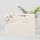 Carte Boho Fleur sauvage grande recette (Debout devant)