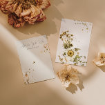 Carte Boho Fleur sauvage Mariage bien souhaits et consei<br><div class="desc">Cette belle carte de voeux et de conseils mariages est parfaite pour tout mariage d'inspiration boho et peut être utilisé pour n'importe quel événement. Parfait pour les Mariages, les Fêtes des mariées, les fiançailles, les bachelorettes et plus encore. Des messages sincères pour que la mariée et le marié soient au...</div>