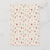 Carte Boho Fleur sauvage Mariage Réception (Dos)