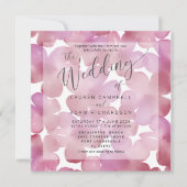 Carte Boho Floral Blush Pink Aquarelle Mariage Inviter (Devant)
