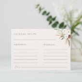 Carte Boho Floral Cocktail Recette (Debout devant)