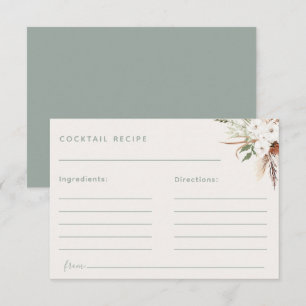 Carte Boho Floral Cocktail Recette
