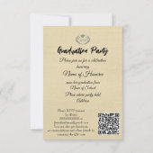 Carte Boho Floral Graduation Party Invite Enclosure (Dos)
