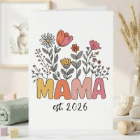 Boho Floral Maman Est Année Fleur Sauvage Calligra