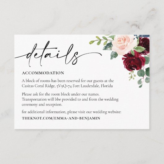 Carte Boho Floral Mariage (Devant)