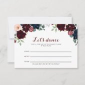 Carte Boho Floral Mariage de luxe demande de la ch (Devant)
