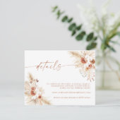 Carte Boho Floral Mariage Détails | Site Mariage (Debout devant)