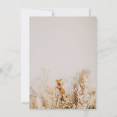 Carte Boho Floral Script Détails du Mariage (Dos)