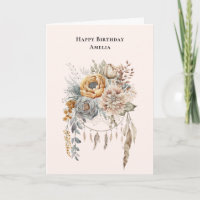 Boho Flower Bouquet et Dreamcatcher Anniversaire