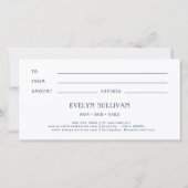 Carte boho folk art fleurs certificat cadeau (Dos)