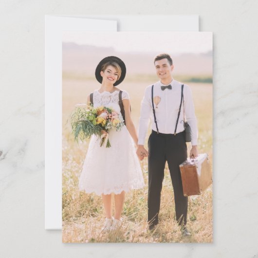 Carte Boho Garden Flowers Pampas Grass Enregistrer la da (Dos)