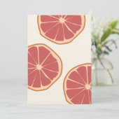 Carte Boho Grapefruit Slices Tropical Summer Print (Debout devant)
