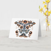 Carte Boho Hippy (Fleur jaune)