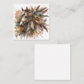 Carte Boho Horloge Aquarelle (Devant / Derrière)