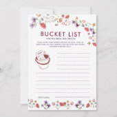Carte Boho Lavender Wildflower Bridal Shower Bucket List (Devant)