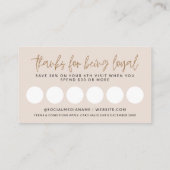 Carte Boho Loyalty Timbre Moderne (Dos)