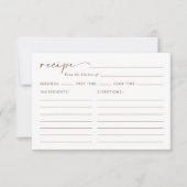 Carte Boho minimal, Terracotta, Fête des mariées Recette (Devant)